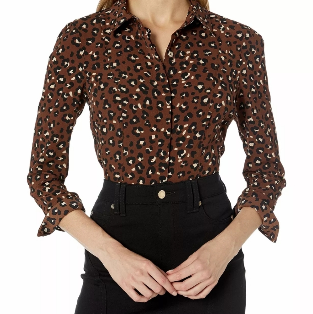 Tommy Hilfiger Women's Animal Print Longsleeve SM